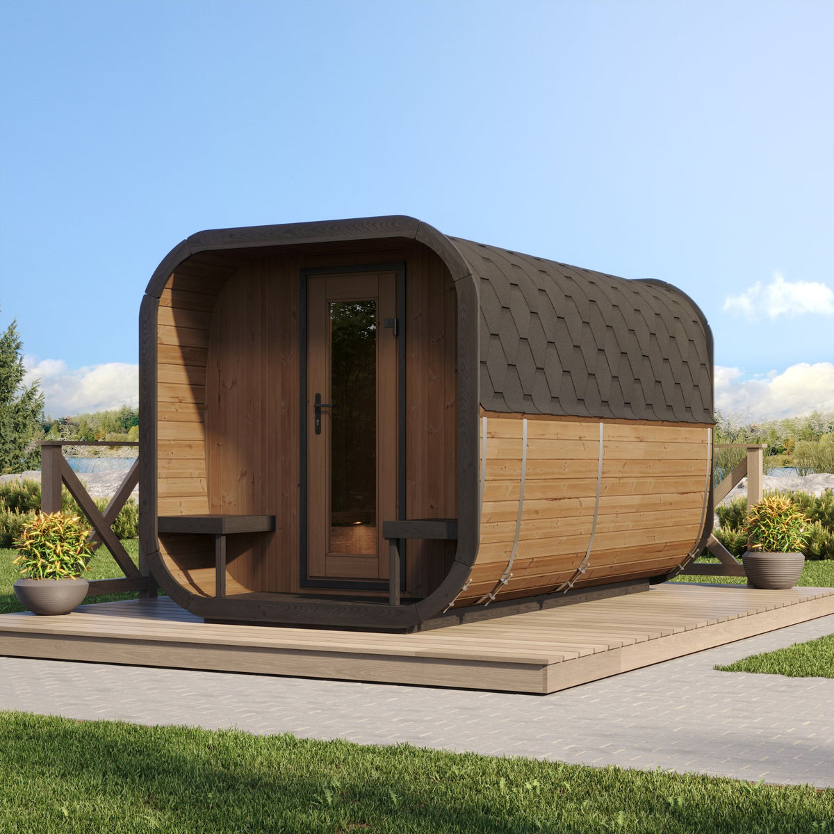 SaunaLife CL12GCP cube sauna, view 2