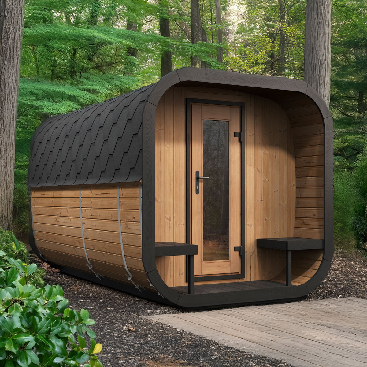 SaunaLife CL12GCP cube sauna, view 3