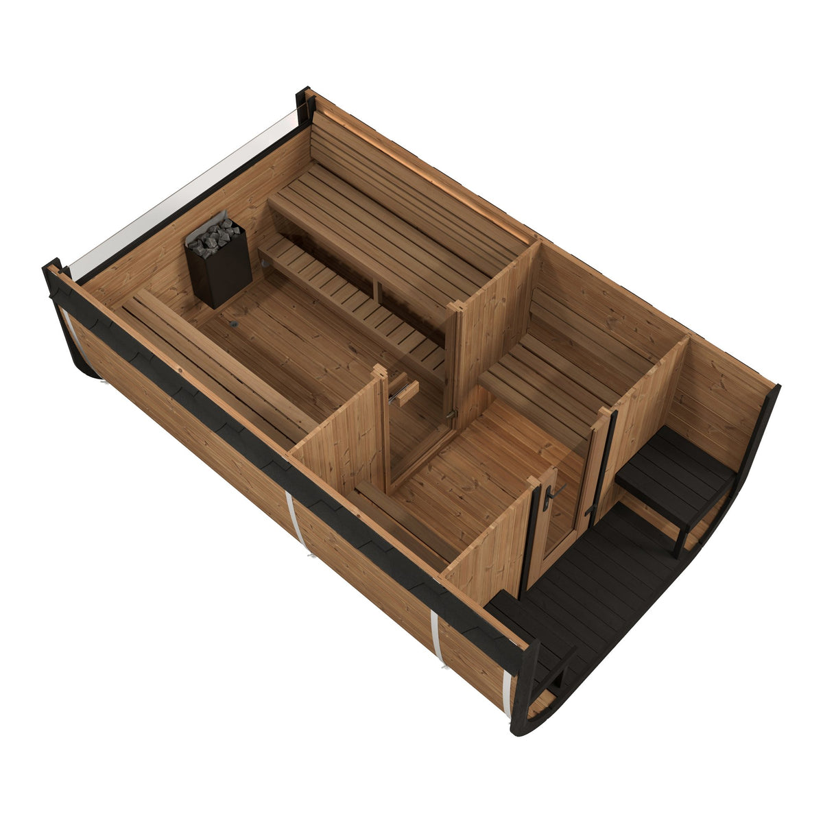 SaunaLife CL12GCP cube sauna, view 6