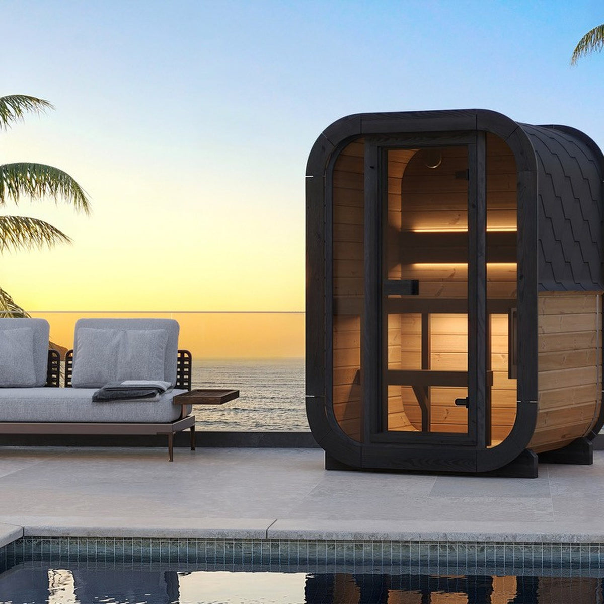 SaunaLife CL3G cube sauna, view 2