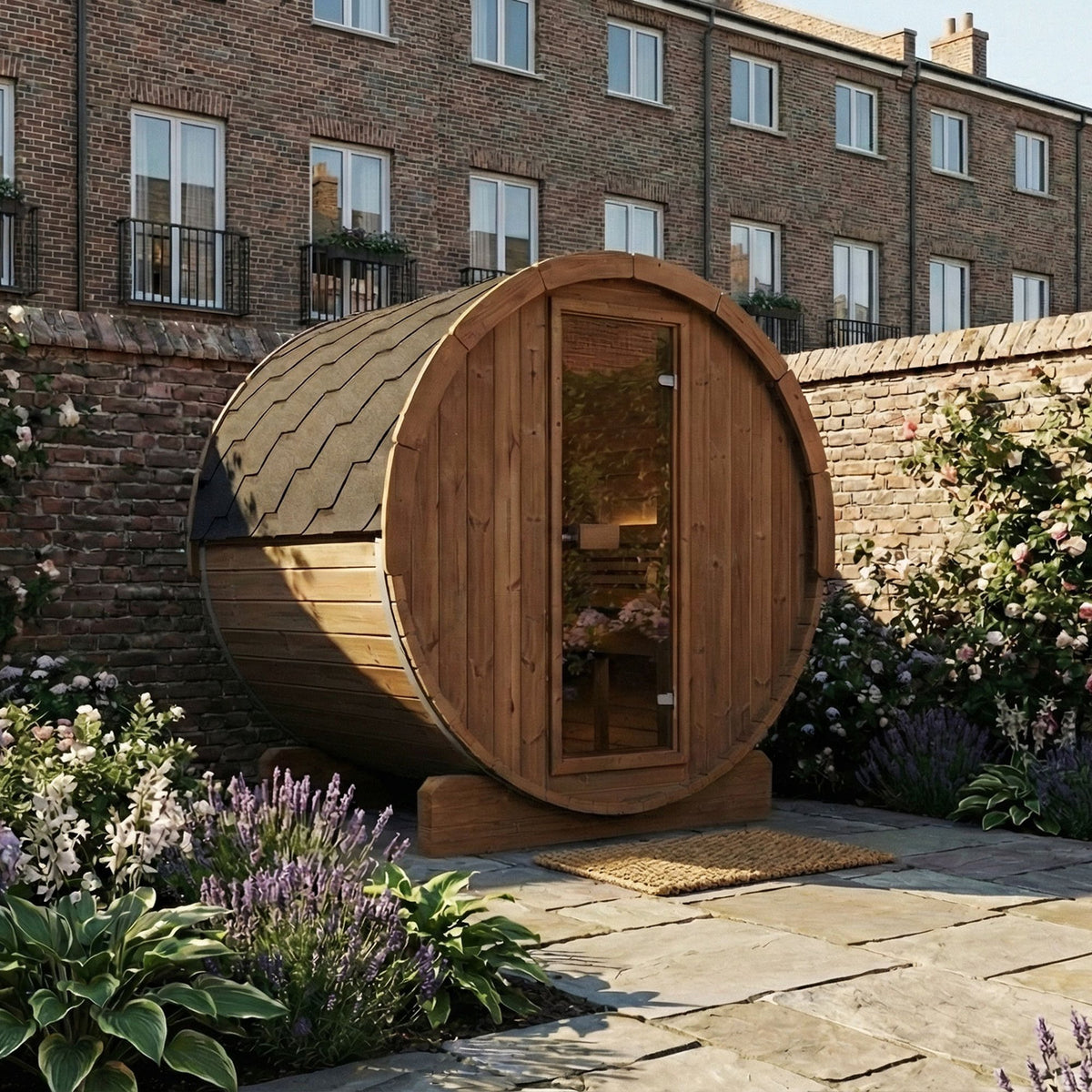 SaunaLife E6 barrel sauna, view 2