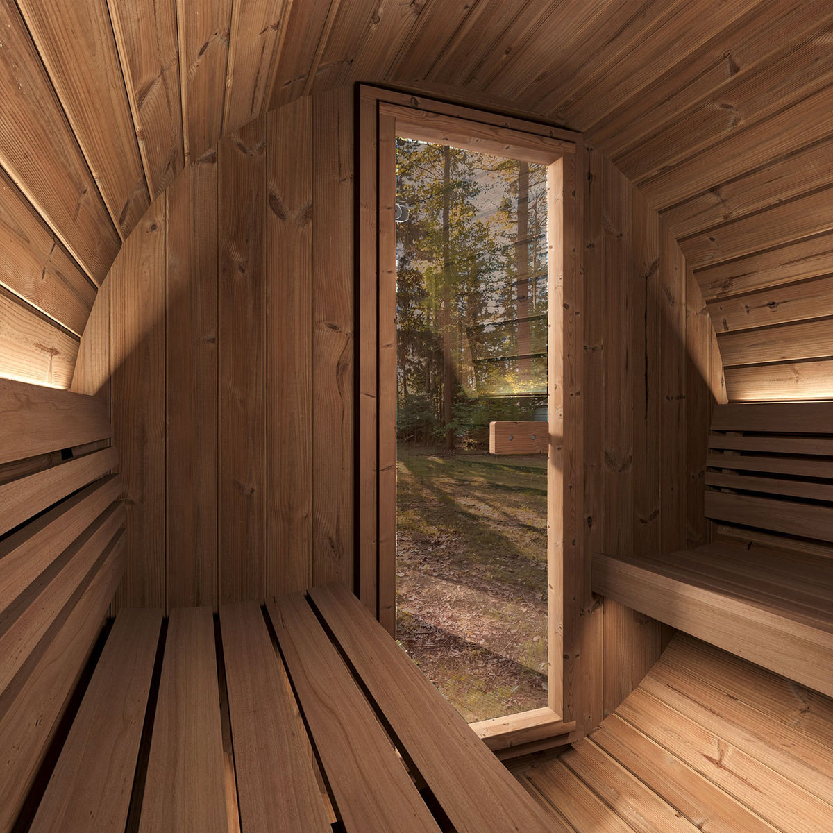 SaunaLife E6 barrel sauna, view 4