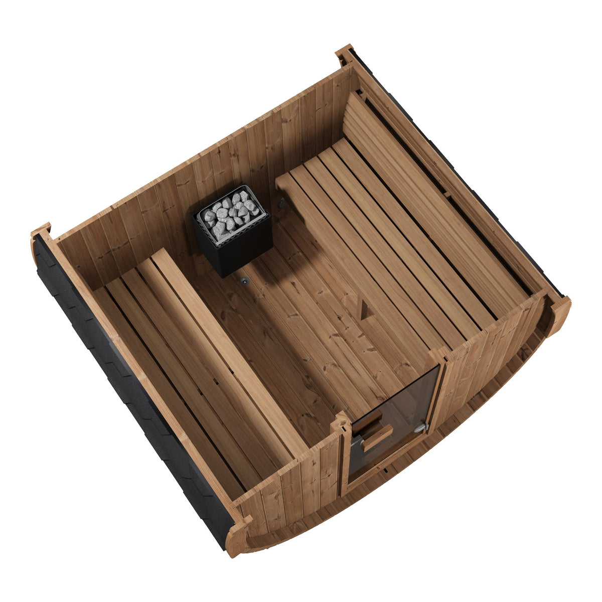 SaunaLife E7 barrel sauna, view 4