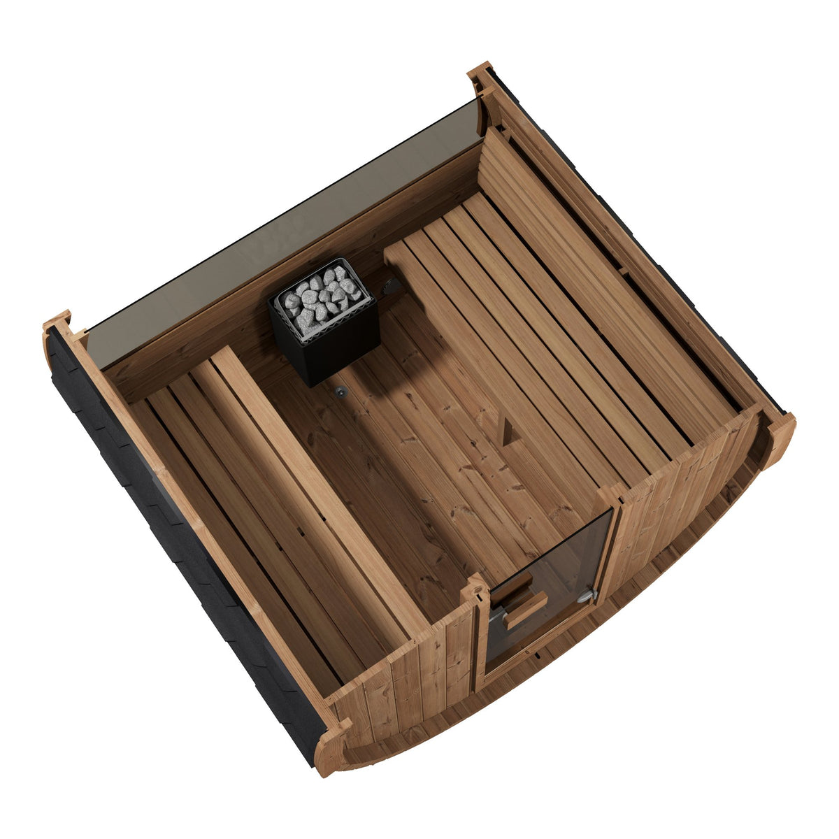 SaunaLife E7W barrel sauna, view 4
