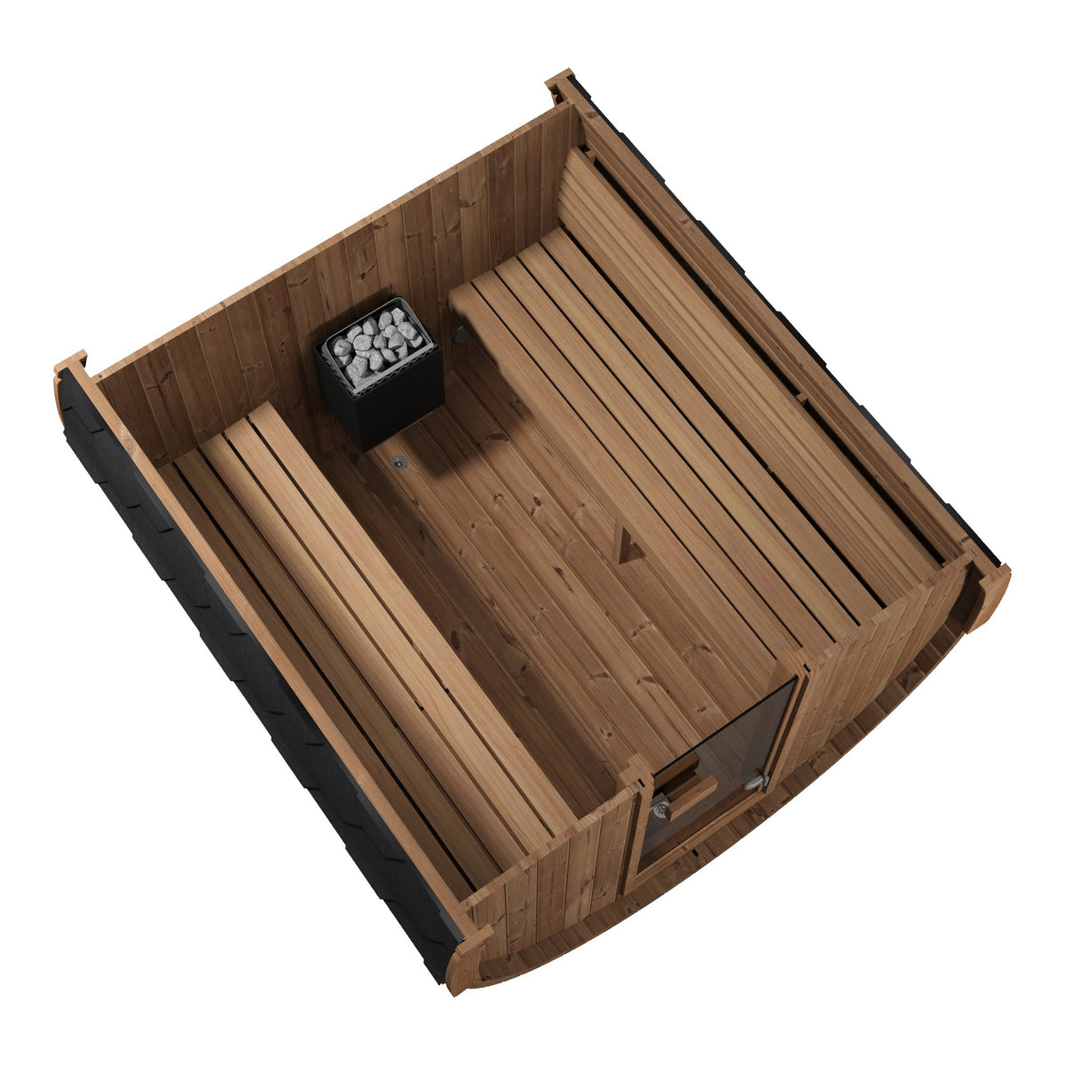 SaunaLife E8 barrel sauna, view 3