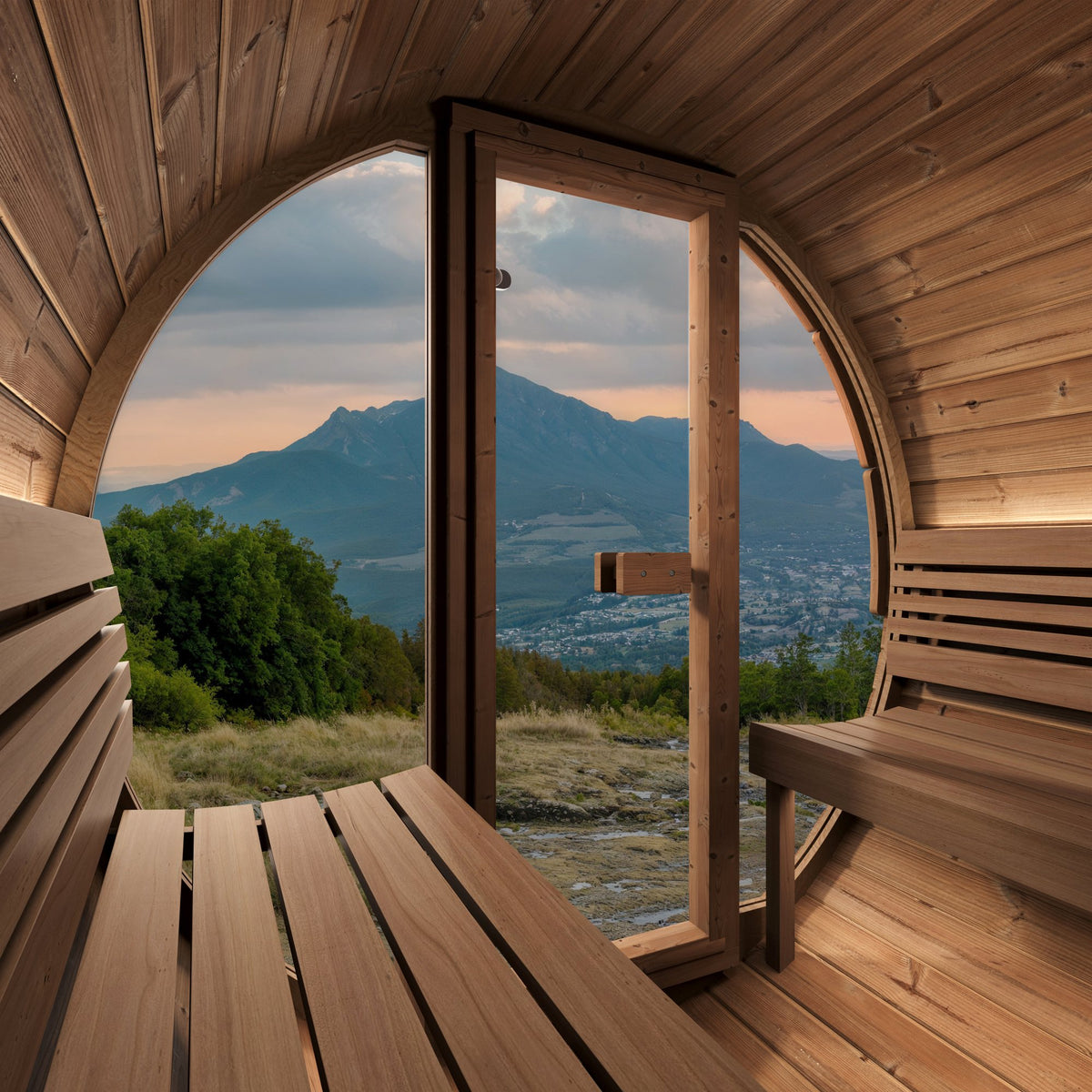 SaunaLife E8G barrel sauna, view 3