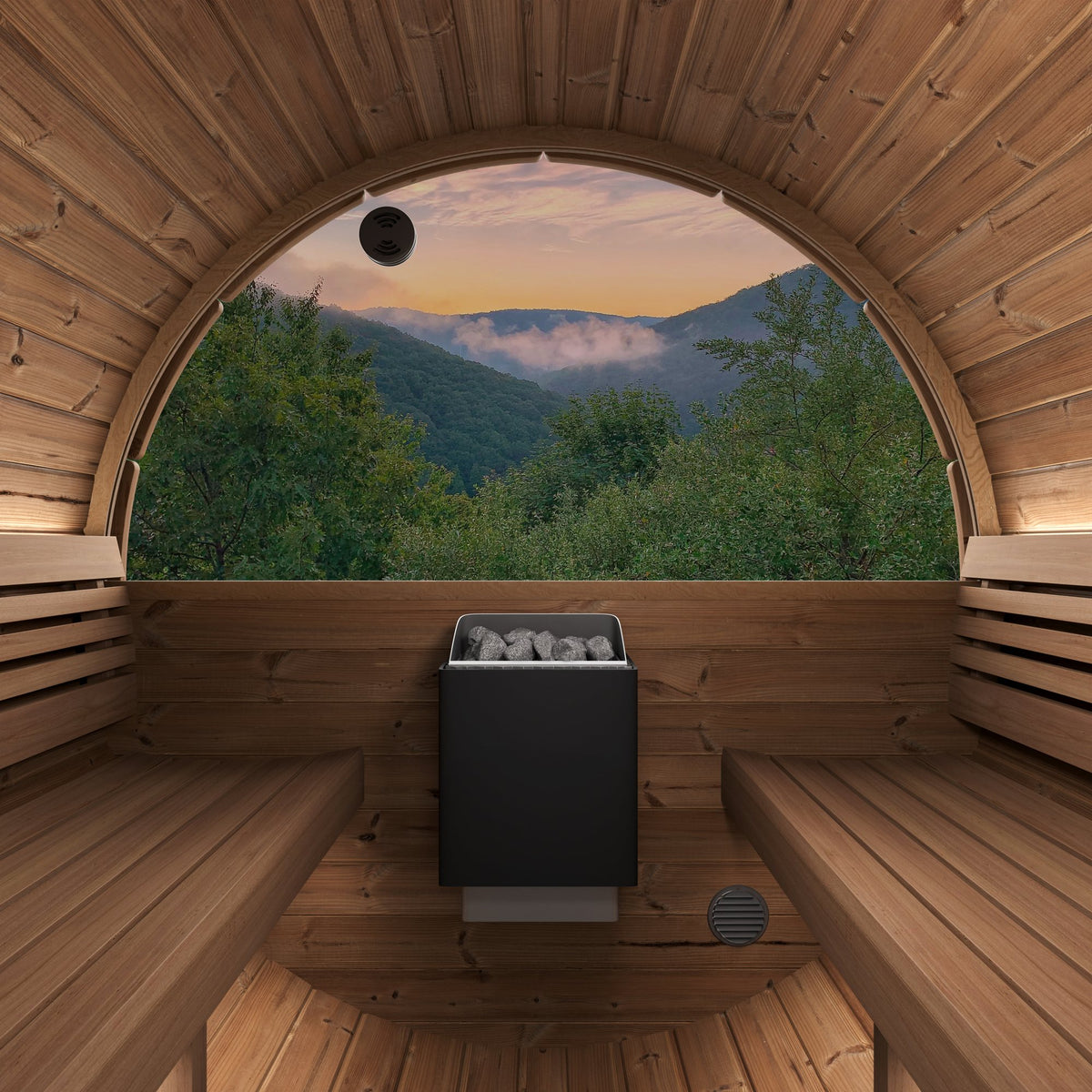SaunaLife E8W barrel sauna, view 3