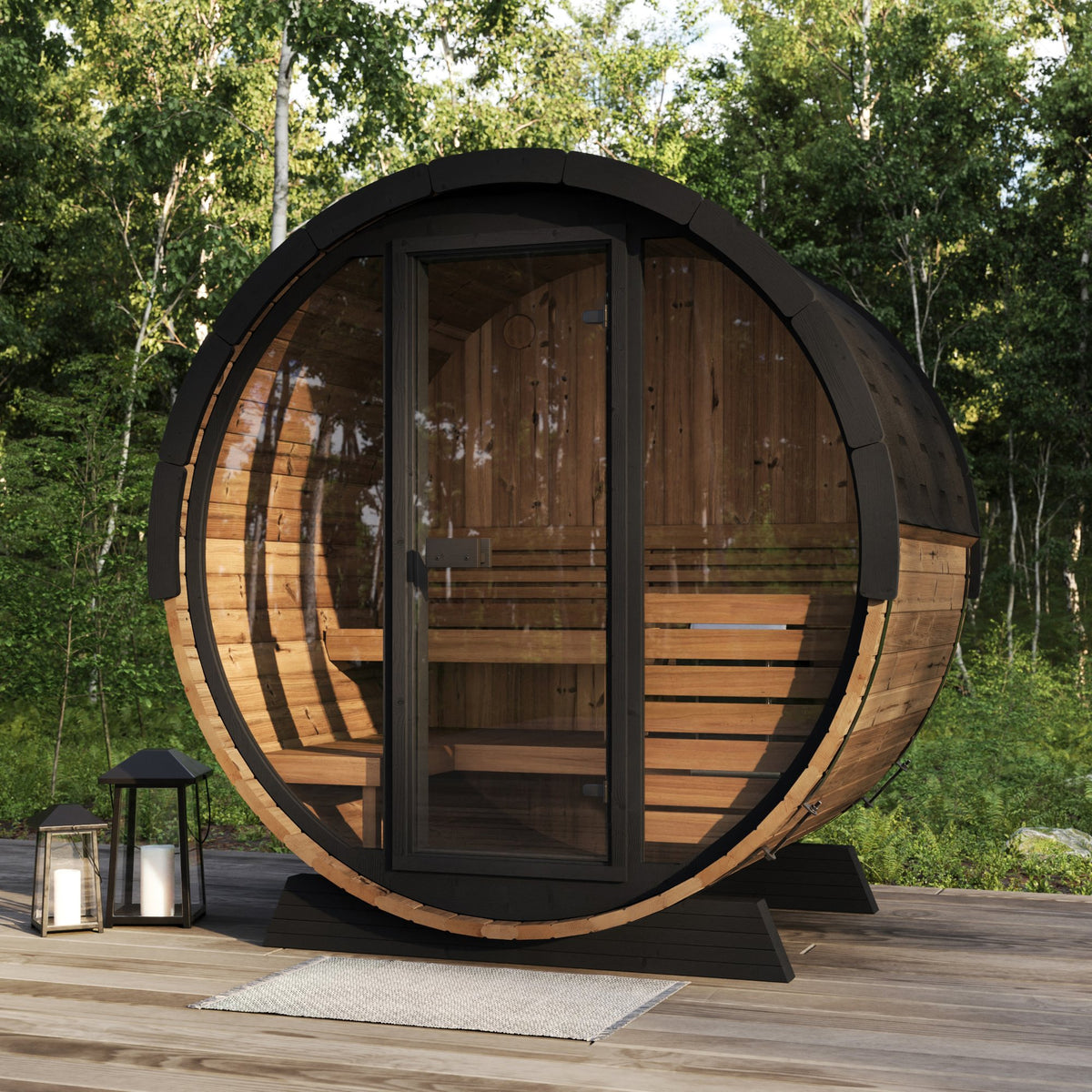 SaunaLife EE6G barrel sauna, view 3