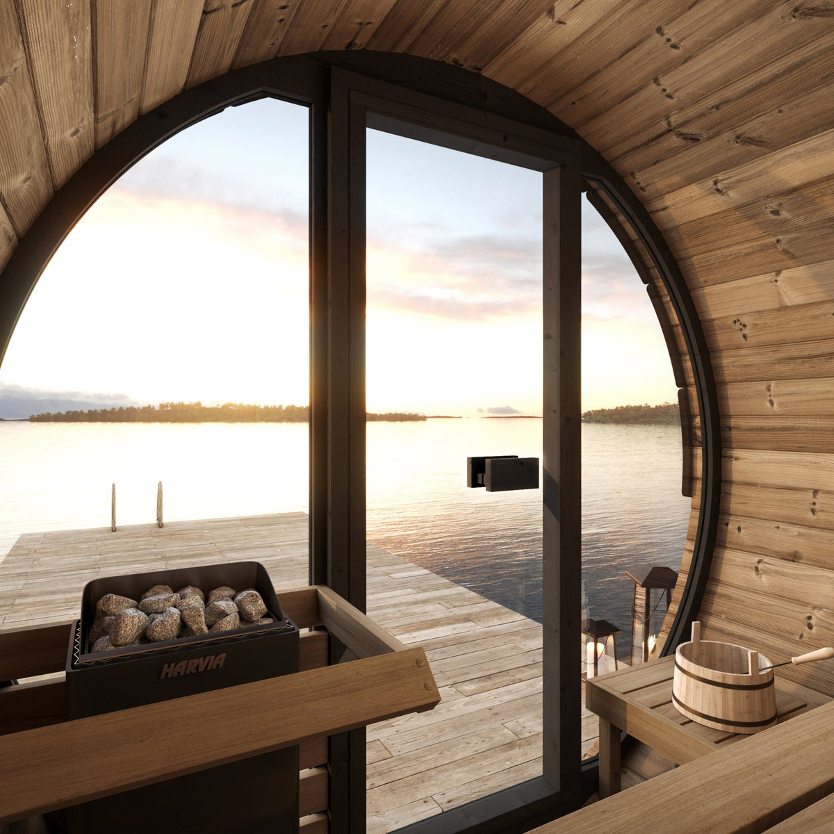 SaunaLife EE6G barrel sauna, view 4