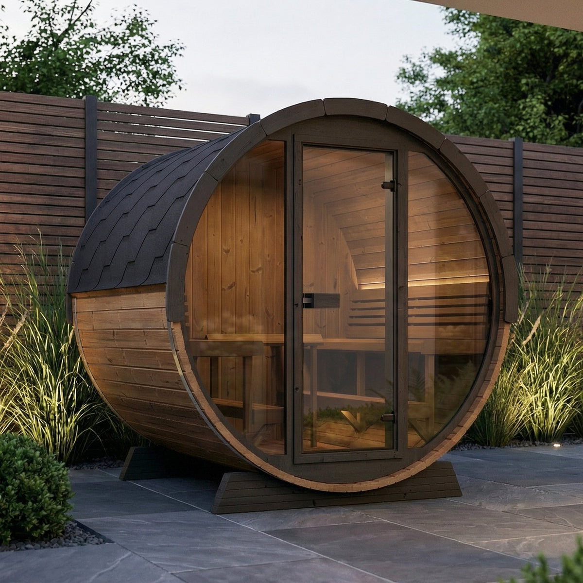 SaunaLife EE8G barrel sauna, view 2