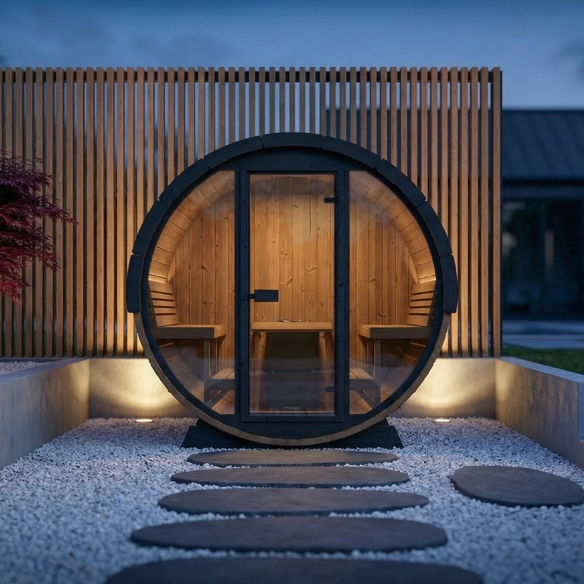 SaunaLife EE8G barrel sauna, view 3