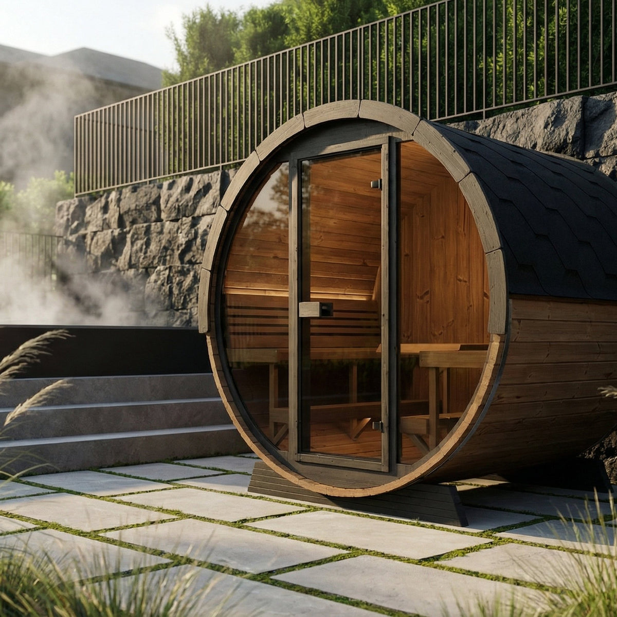 SaunaLife EE8G barrel sauna, view 4