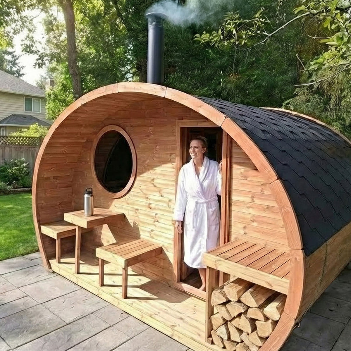 SaunaLife G11 outdoor sauna, view 3