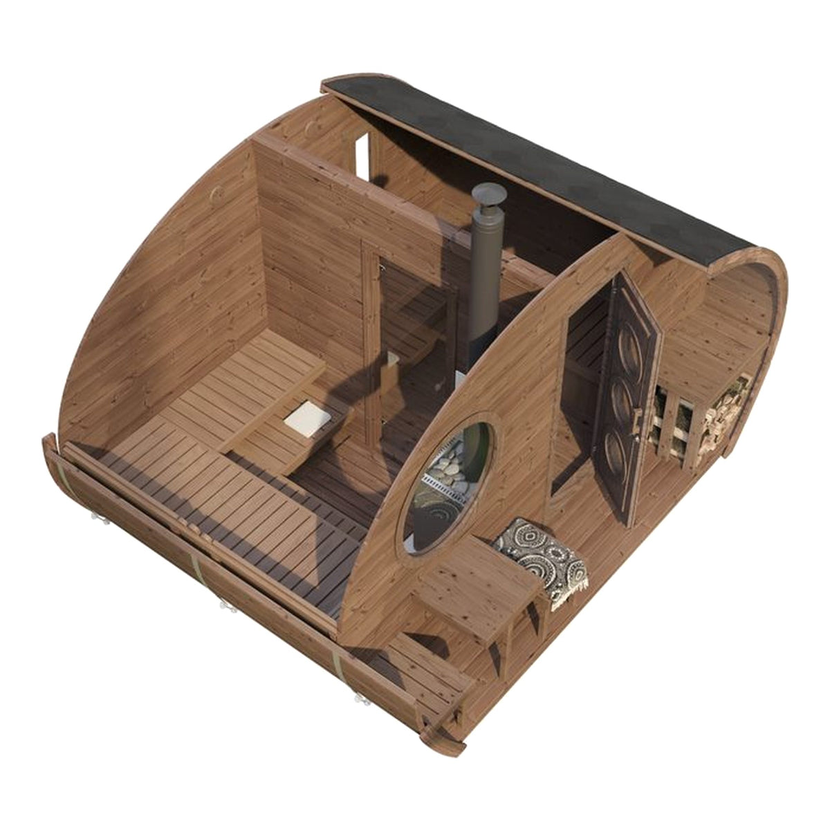 SaunaLife G11 outdoor sauna, view 8