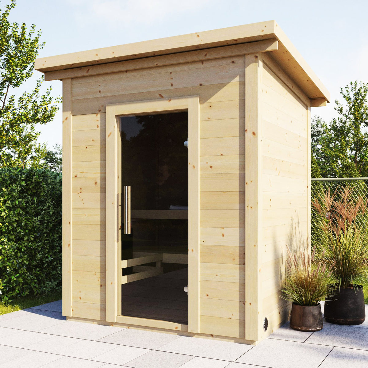 SaunaLife G2 outdoor sauna, view 2