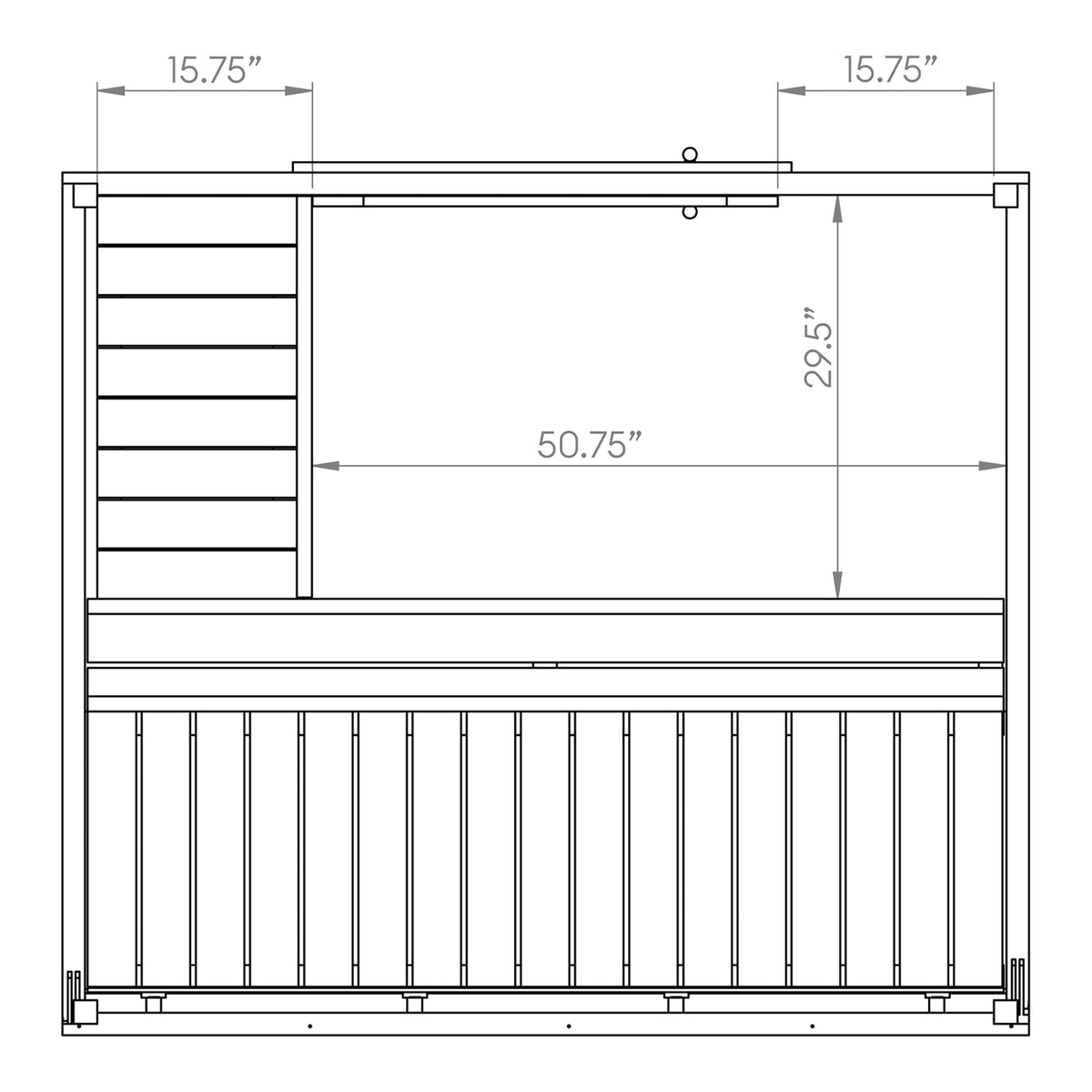 SaunaLife G2 outdoor sauna, view 7