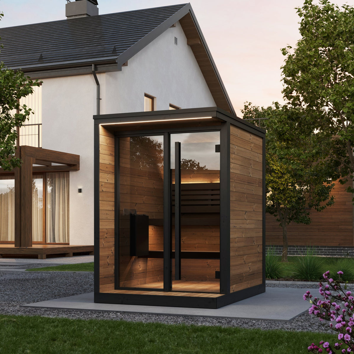SaunaLife GL4 outdoor sauna, view 3