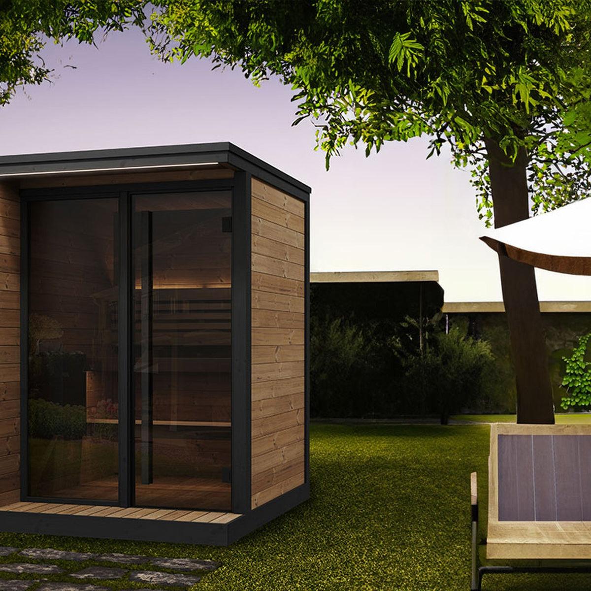 SaunaLife GL4 outdoor sauna, view 4
