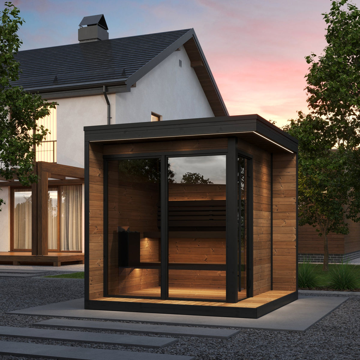 SaunaLife GL6 outdoor sauna, view 2