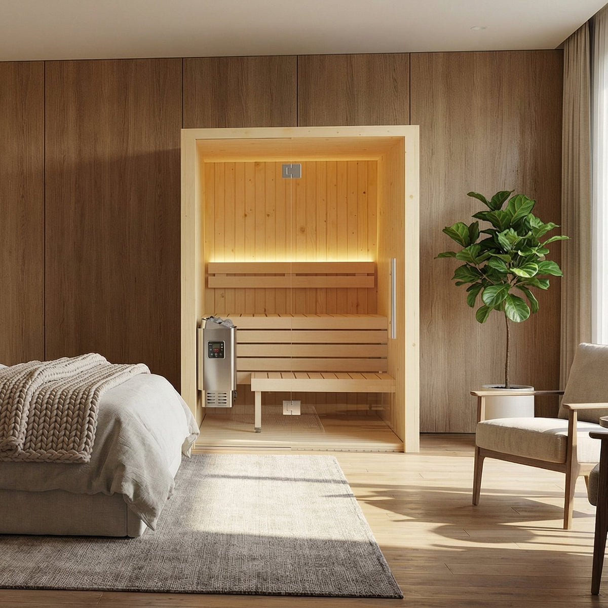 SaunaLife X2 indoor sauna, view 2